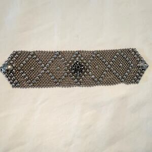 Liquid Metal/Mesh Bracelet by designer Sergio Gutierrez